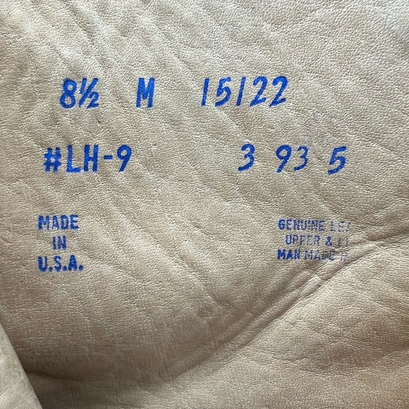 Long Haul Brown Inside Zip Western Leather Embroidered Short Boots Men's 8.5 - Picture 15 of 15